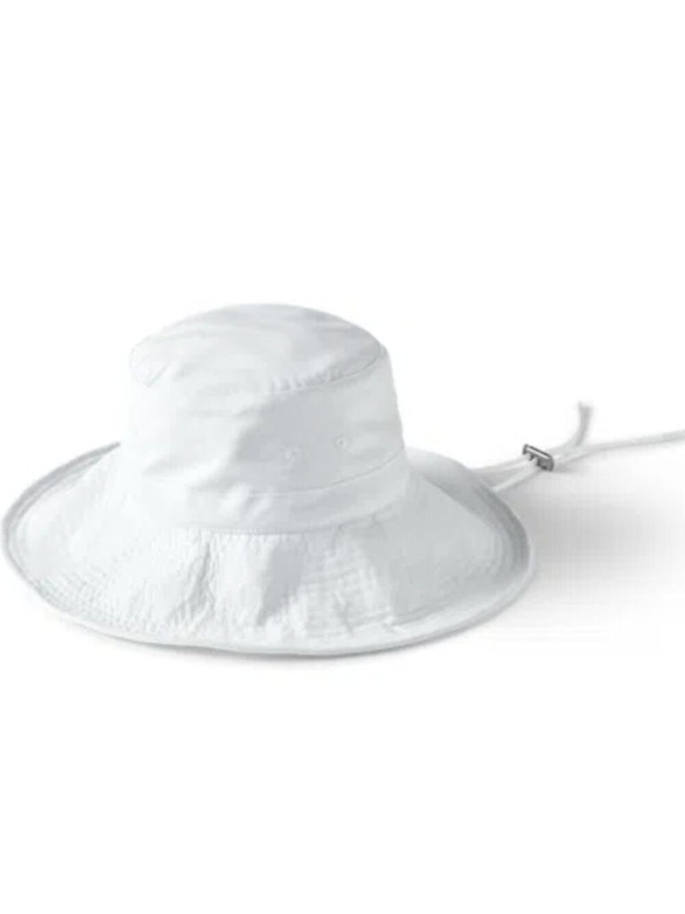 Lands' End Facesaver UPF 50 Active Wide Brim Sun Hat White Size L / XL NWT